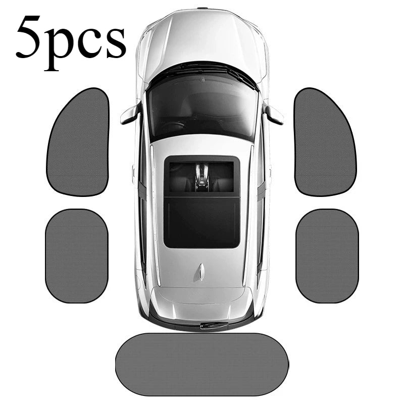 1-5 uds parasol para coche cortina de ventana lateral parasol para ventana trasera delantera verano bloqueo UV ventosa cortinas de protección solar para coche
