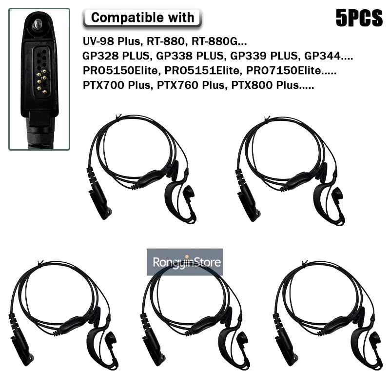 RT-880 auriculares para GP328 Plus GP388 Radtel RT-880G Iradio UV-98 plus PTT UV-99 auricular Radio bidireccional Walkie Talkie micrófono