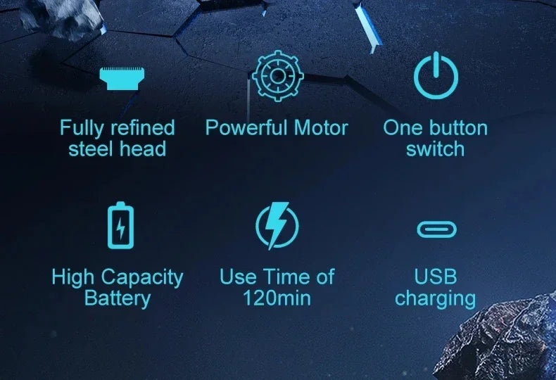 Nueva Cortadora de Pelo Eléctrica 2026 para Hombre, Recortadora Corporal y de Vello Púbico, Impermeable, con Cuchilla de Cerámica Reemplazable
