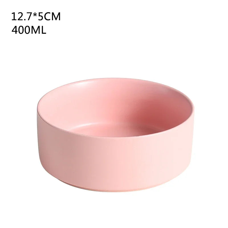 Cuenco doble de cerámica para gatos, cuenco para perros de 400ML, cuenco de agua para alimentación de mascotas, alimentador para cachorros y gatos, suministros de productos, cuencos de agua para alimentos