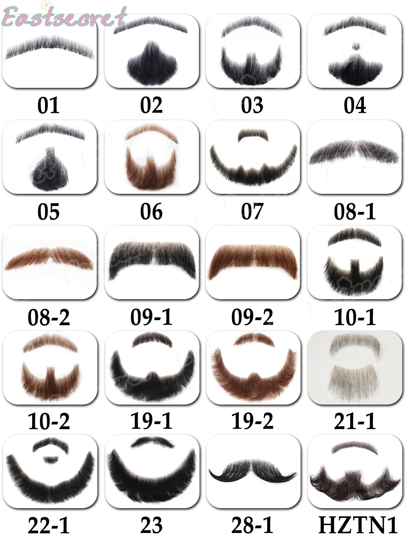 Bigote falso de barba de encaje sintético para hombres, bigote hecho a mano por pelo Real, Cosplay, encaje sintético, barbas invisibles