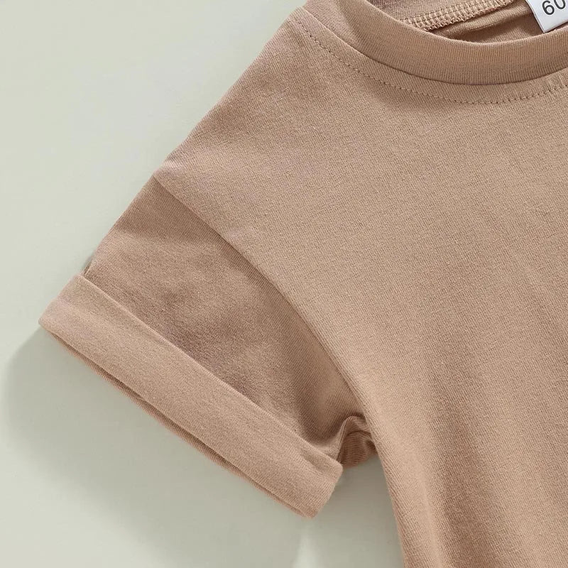 Pelele para bebé recién nacido, ropa de cuello redondo, monos sueltos informales sólidos, Pelele de algodón para niño pequeño