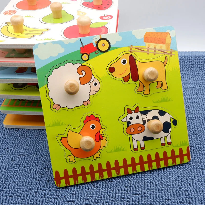 Rompecabezas Montessori para bebés juguetes de madera para niños de 1 2 y 3 años juegos educativos de aprendizaje para niños regalos de cumpleaños para niños