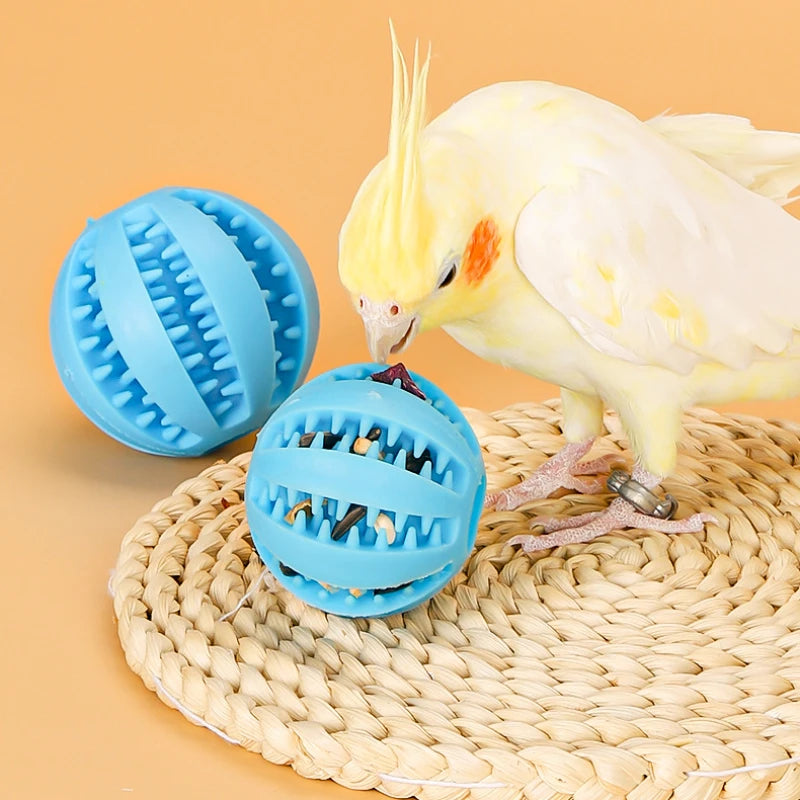 Juguetes para pájaros, Conures, juguetes alimentadores, periquitos, pie, Talon, pelota de forrajeo, cacatúa, masticar, sonajero de entrenamiento, bolas, jaula para loros