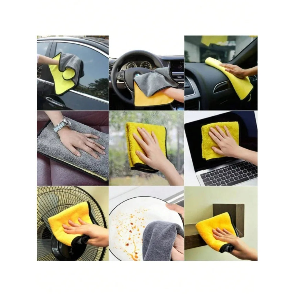Toallas de limpieza de microfibra para coche, 1/2/3/6/10 Uds., 30x60cm, suaves, de secado rápido para espejos y ventanas, trapos de limpieza, paño de lavado de doble capa