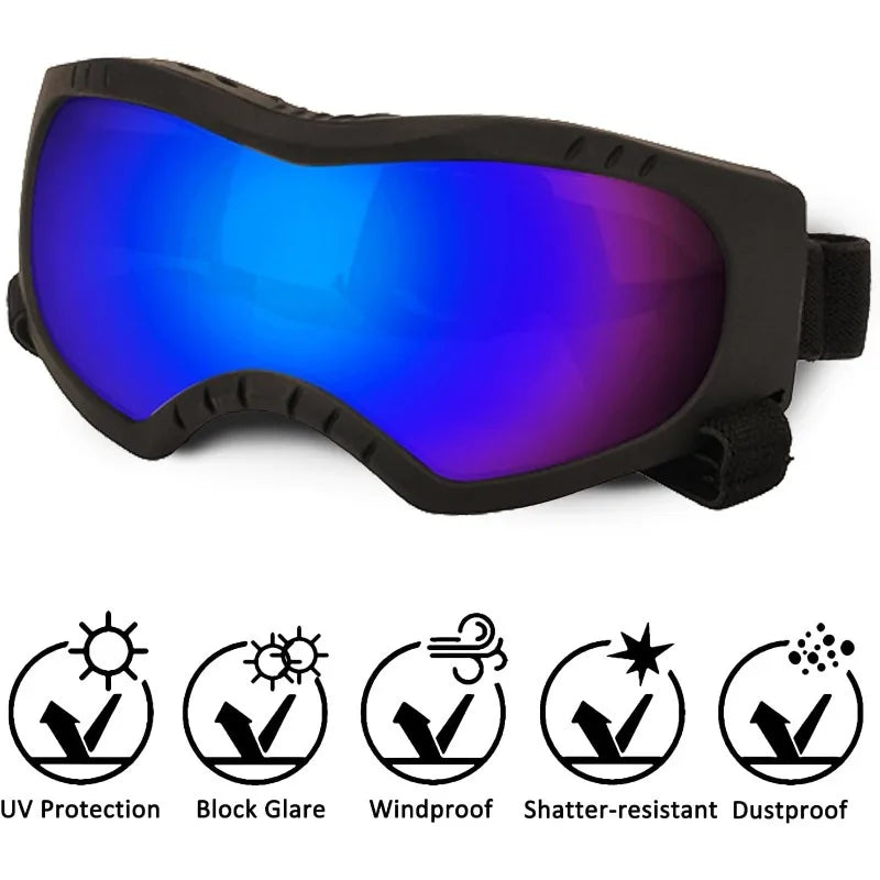LETVIA Gafas para perros Gafas de sol con protección UV para mascotas para perros medianos Gafas específicas para mascotas al aire libre A prueba de viento A prueba de arena para senderismo