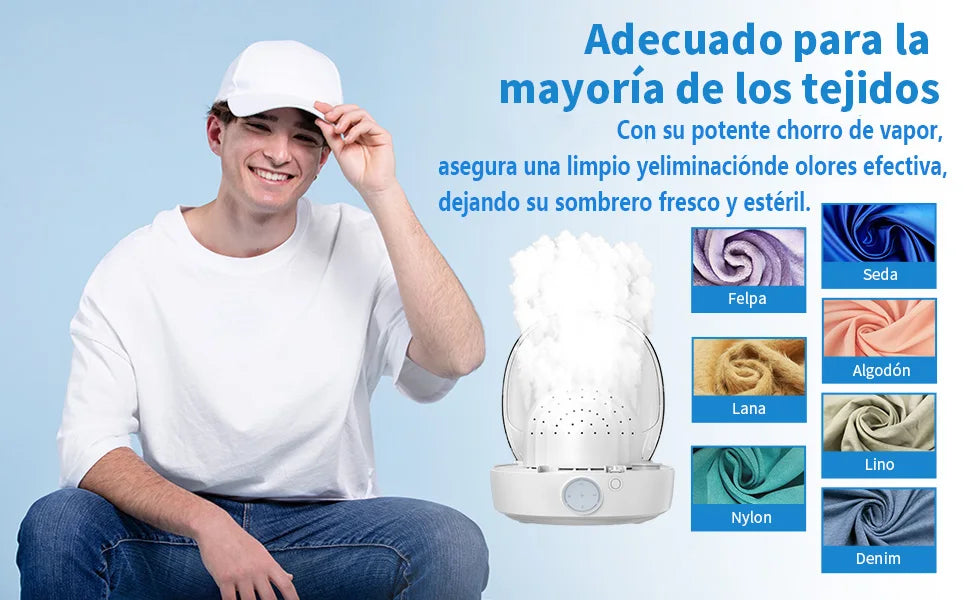 Máquina automática de cuidado de gorros para planchar y secar, restaurar el sombrero/gorro Misshapen, forma natural con vapor y viento frío y caliente