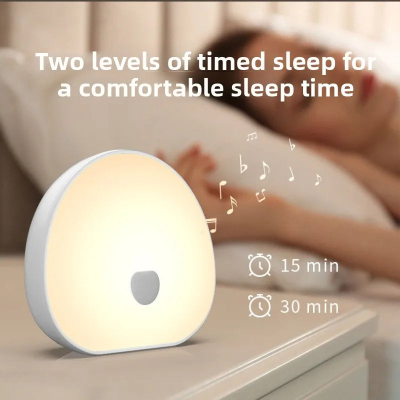 Máquina de ruido blanco para dormir RGB con sonido relajante, luz LED nocturna recargable táctil, lámpara relajante de Audio y sueño para bebé
