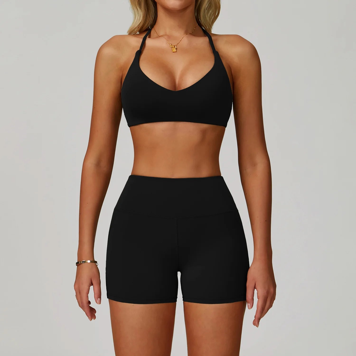 Conjuntos de 2 uds de chándal para mujer, ropa deportiva, conjuntos de Yoga, ropa deportiva, sujetador de entrenamiento, conjunto de mallas de cintura alta, ropa de gimnasio, trajes deportivos