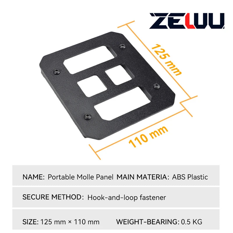 Panel Molle Portátil para Almacenamiento Modular, Organizador de Vehículos, Consola Central, Almacenamiento en el Guantera, Plástico ABS, Accesorios Interiores para Automóviles