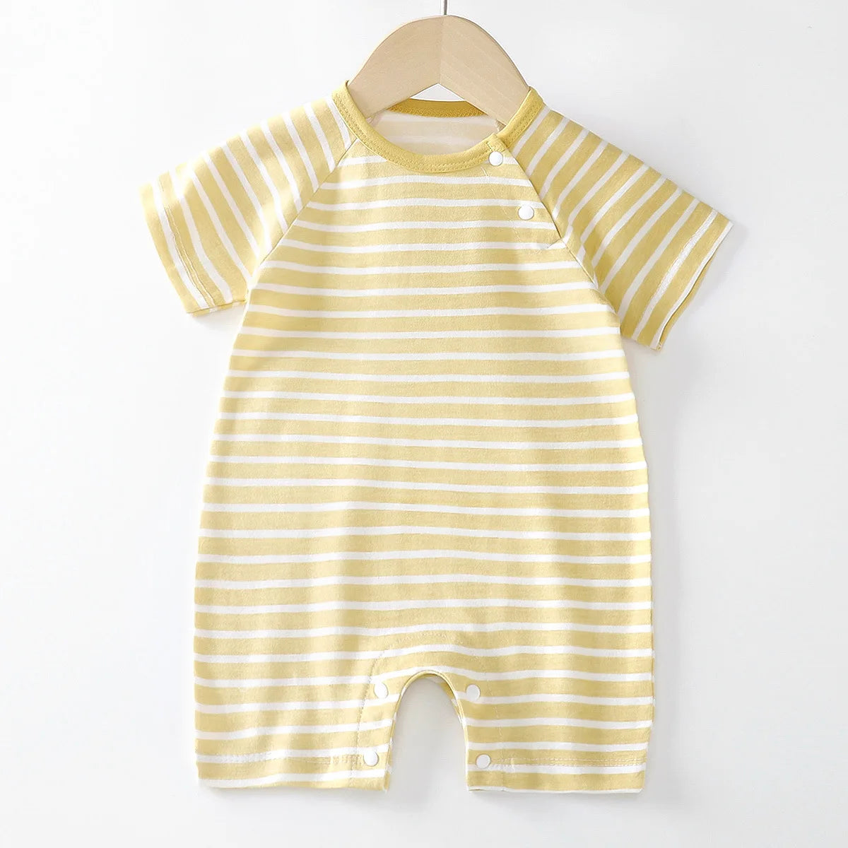 Monos de dibujos animados para bebé, mono de algodón transpirable de verano de manga corta para recién nacidos, niños y niñas, ropa para gatear