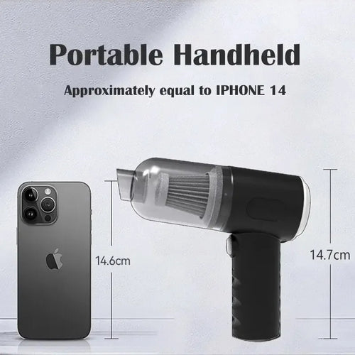 Aspirador de coche inalámbrico de 9000Pa, dispositivo de limpieza portátil con carga USB de 1200mAh, Mini aspirador húmedo y seco para el hogar