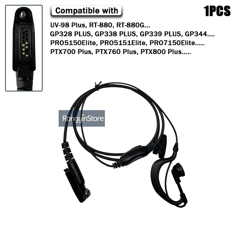 RT-880 auriculares para GP328 Plus GP388 Radtel RT-880G Iradio UV-98 plus PTT UV-99 auricular Radio bidireccional Walkie Talkie micrófono