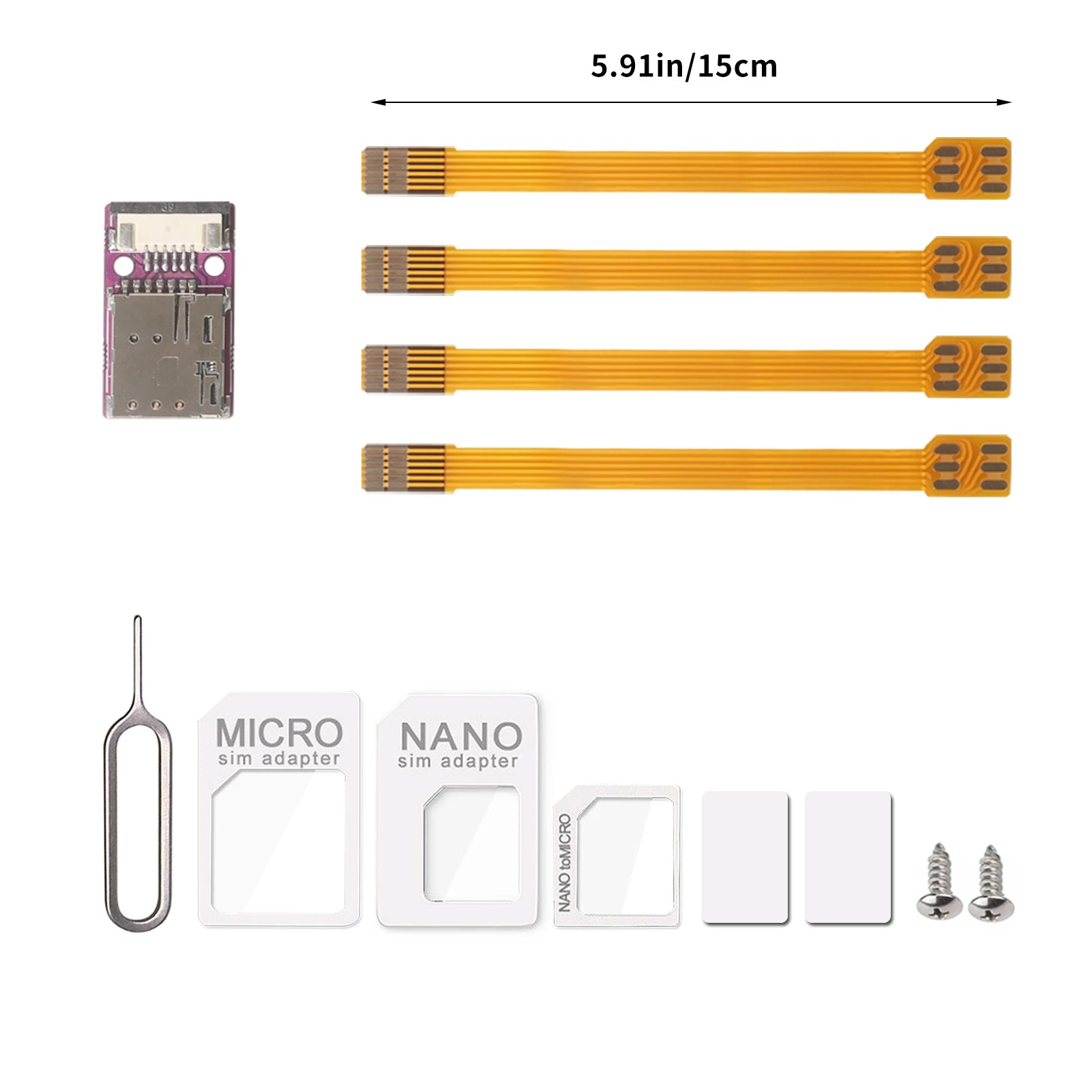 Herramienta de activación de tarjeta IC de teléfono móvil TPC, convertidor de expulsión de tarjeta Nano SIM, adaptador de expansión de tarjeta Nano SIM FPC, Cable flexible de 15cm
