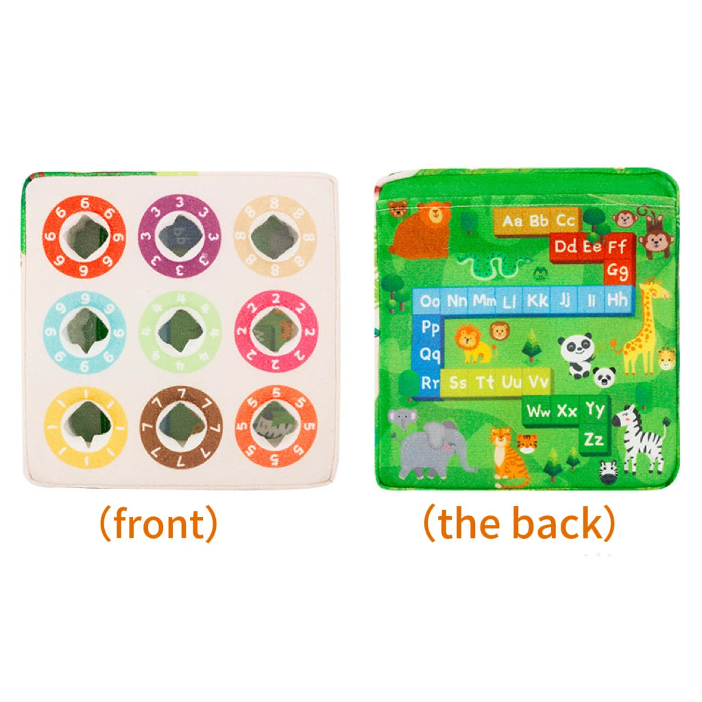Juguete Montessori de rábanos de algodón para bebé, dígitos de Color, formas y animales, juguetes educativos para niños, actividad sensorial preescolar