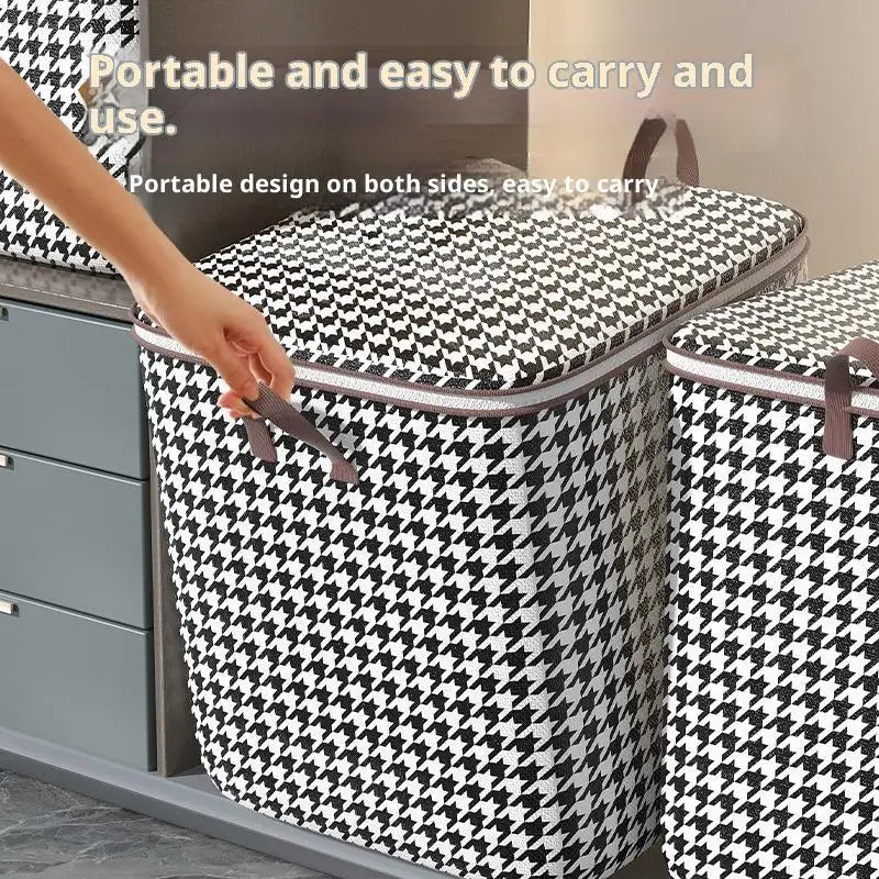 Caja de almacenamiento de ropa de gran tamaño con cubierta, cesta de lavandería grande, bolsa organizadora para bebé, plegable