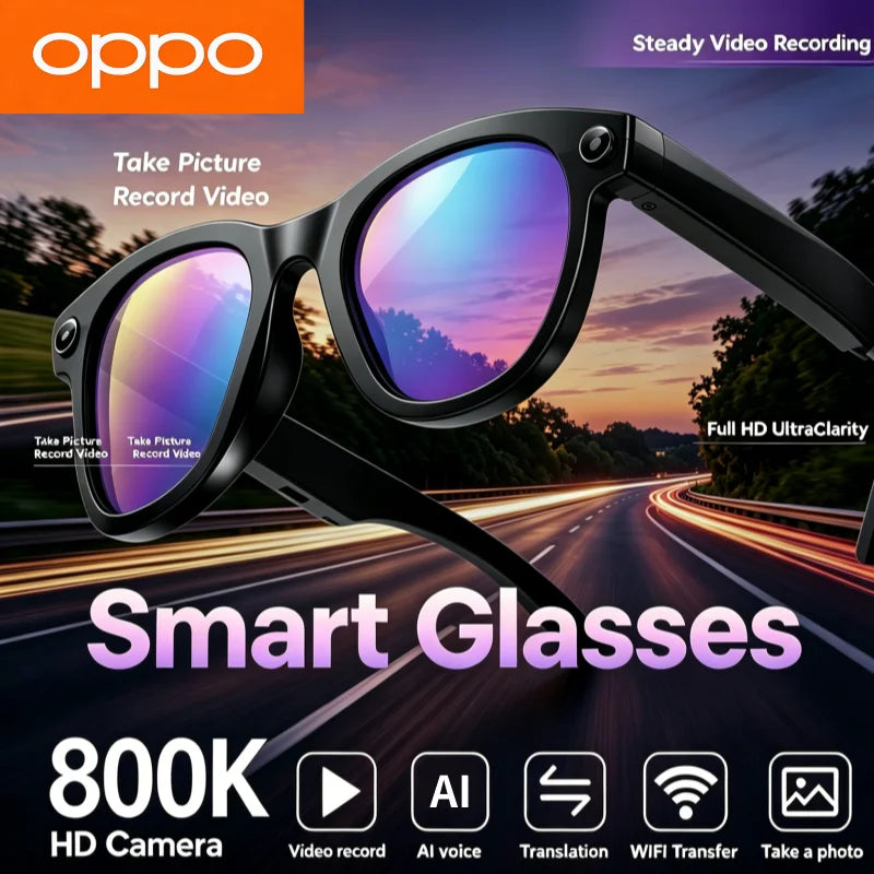 Gafas Inteligentes Xiaomi con IA, Cámara de Video de 800W, Traducción Multifuncional por IA, Minutas de Reuniones, Control de Música, Transmisión Wifi