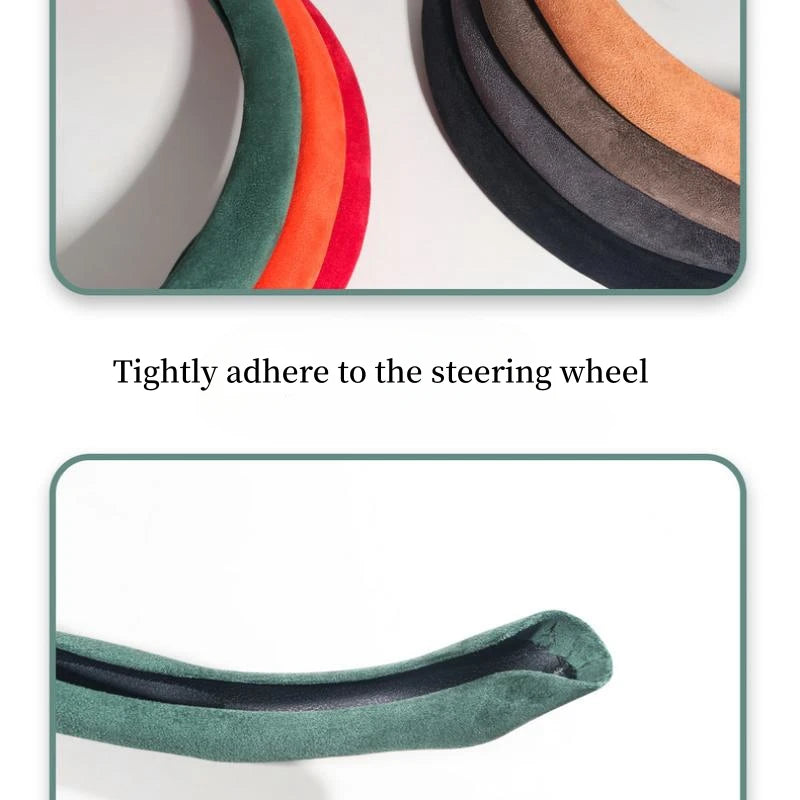 Protector ultrafino para volante de coche de gamuza estilo tarjeta, versión universal dinámica y de moda