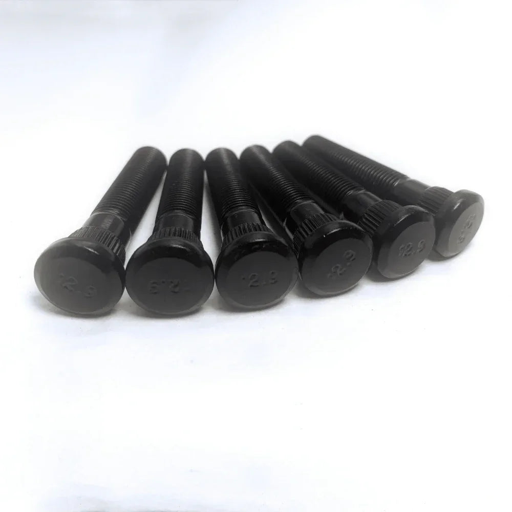 20 tornillos extra largos para cubo de rueda, tornillos estriados para Honda Toyota Subaru M12x1,25/M12x1,5 Knurl OD 12,3mm de longitud 65mm