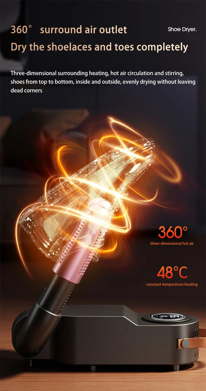 Secador de Zapatos Inteligente con Luz Púrpura, Desodorizante, Portátil, Plegable, con Temporizador, para Otoño e Invierno, Secador Eléctrico para Zapatos y Botas 2026