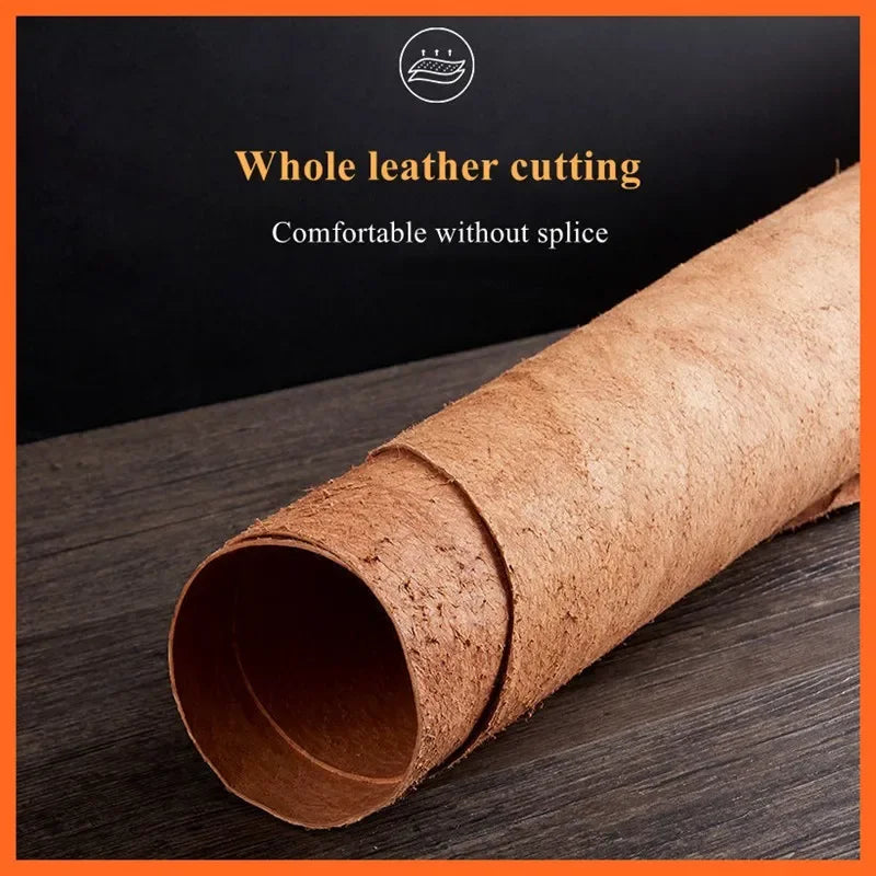 1 par de plantillas de piel de vaca para zapatos de hombre, desodorante cómodo, plantilla de cuero informal, pies, suela de zapato plana de cuero genuino de calidad