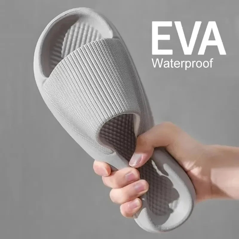 Zapatillas de Ducha Antideslizantes con Suela de EVA Suave para Hombres y Mujeres, Parejas, Impermeables, para el Hogar, Ocio, Baño, Pantuflas, Moda