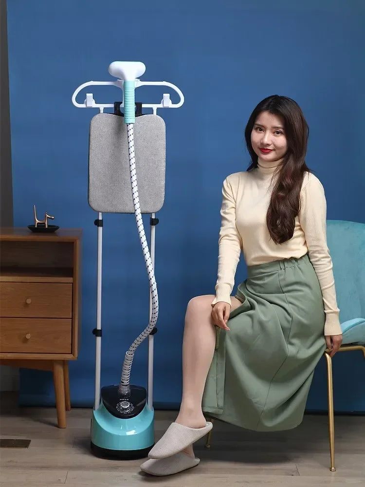 Aparato doméstico inteligente UE/Reino Unido, doble varilla, vapor colgante Vertical, planchado a vapor portátil de calor rápido con placa de banda para ropa