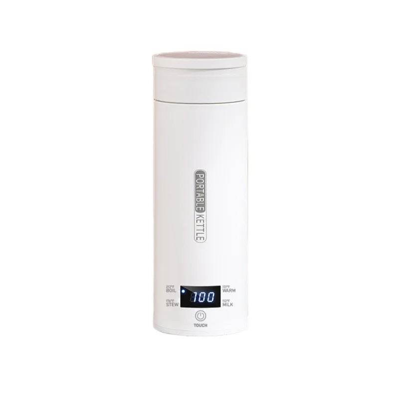 JFBONIN-hervidores eléctricos portátiles para té y café, hervidor de agua para hervir, taza térmica, botella de agua antiescaldaduras, menú en inglés