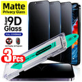 NNBILI 3 protectores de pantalla mate de alta resistencia para iPhone Series, película protectora antiespía de vidrio templado 9H+