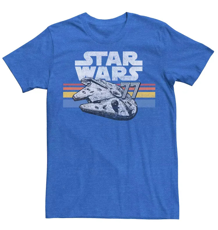 Camisetas oficiales con estampado temático de Star Wars, de manga corta, holgadas y cómodas, para hombres y mujeres en la calle.