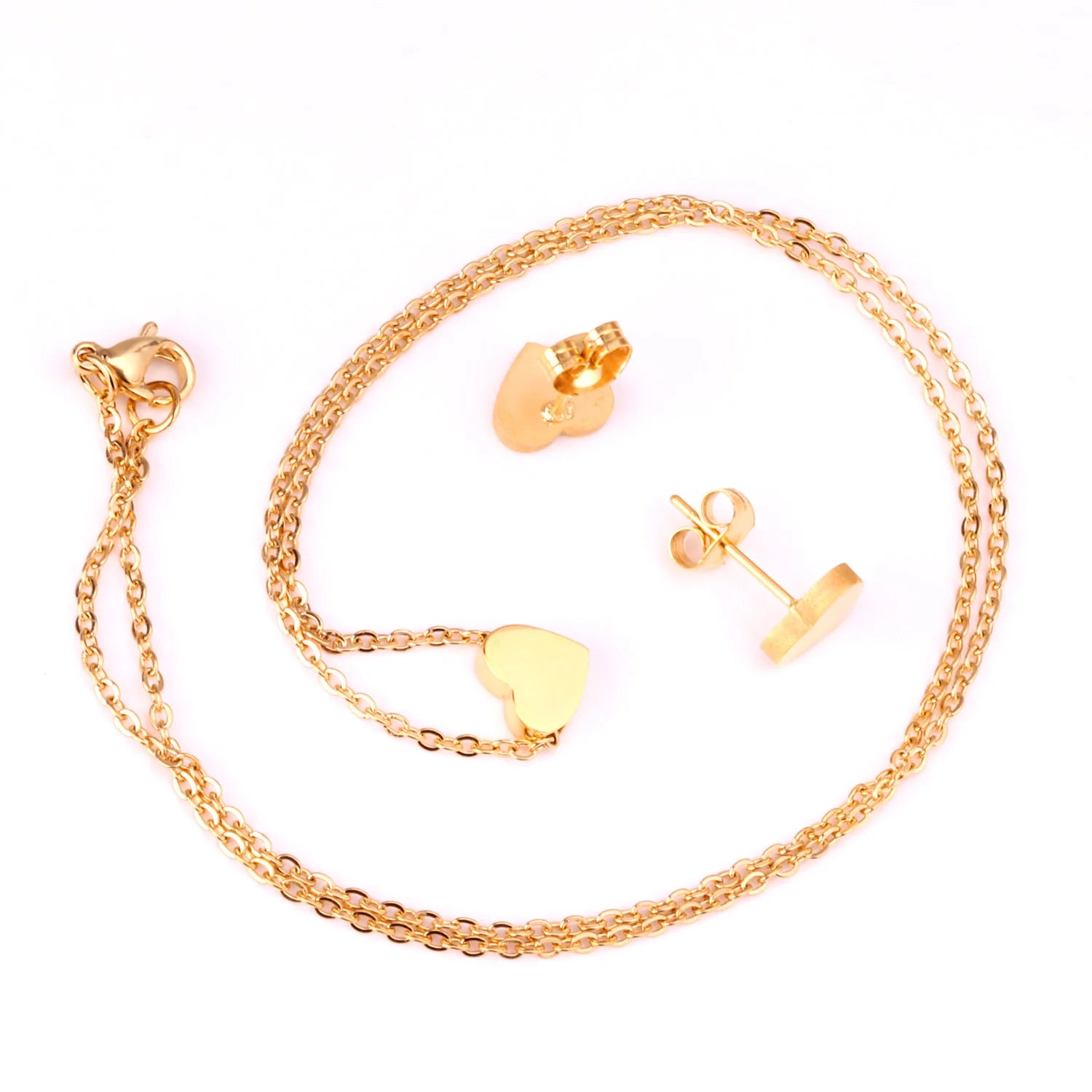 ASONSTEEL-collar con colgante de circonia y flor de corazón brillante para mujer, conjuntos de joyería de acero inoxidable, regalos delicados para uso diario