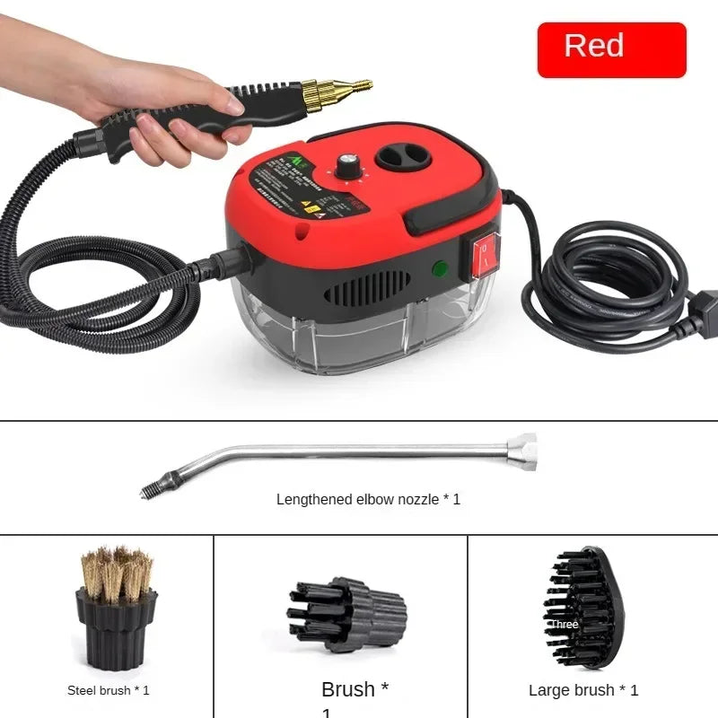 Limpiador a vapor de presión de alta temperatura de 2500W para el hogar, cocina, máquina de limpieza portátil de mano para coche