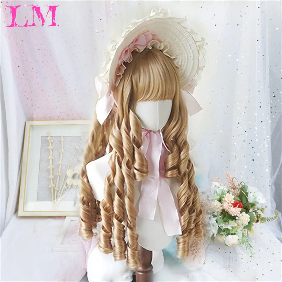 Pelucas sintéticas largas y rectas LM, color azul claro con reflejos de ceniza, peluca de Cosplay con flequillo para mujeres, pelo Natural, fibra resistente al calor