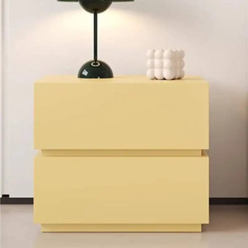 Mesita De Noche De decoración amarilla, mesita De Noche De almacenamiento japonesa barata estética, muebles Retro ahorradores De espacio