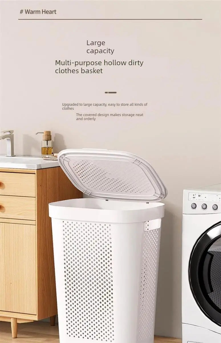 Cesto para Ropa Sucia de Gran Capacidad con Ruedas y Tapa para Baño, Uso Doméstico, Organizador de Almacenamiento para Dormit...