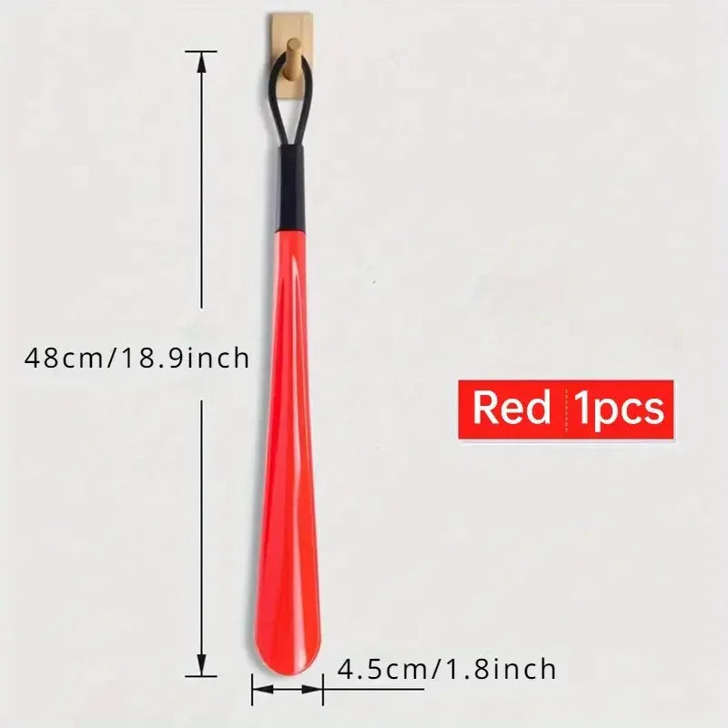 Cuernos de zapatos de plástico flexible Extra largos para mujeres embarazadas, no requiere flexión, cucharas de zapatos duraderas, uso de asistentes de zapatos, 1pc