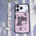 Funda de silicona a prueba de golpes con diseño de conejo coreano Ins Pixel y alas de ángel para iPhone 17 Air 16 15 14 Plus 13 12 11 Pro Max