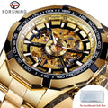 Forsining-Reloj de acero inoxidable 2021 para hombre, accesorio masculino de pulsera resistente al agua con esqueleto, de marca superior de lujo, transparente, deportivo