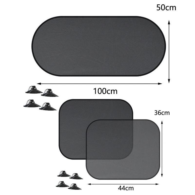 1-5 uds parasol para coche cortina de ventana lateral parasol para ventana trasera delantera verano bloqueo UV ventosa cortinas de protección solar para coche