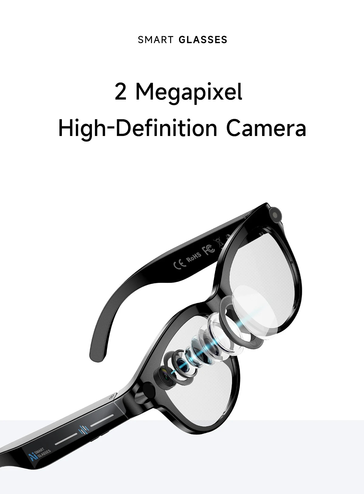 Gafas Inteligentes Lenovo 8K con Cámara de 1600MP, Traducción por IA, Llamadas Bluetooth, Reproductor de Música y Protección Anti-luz Azul