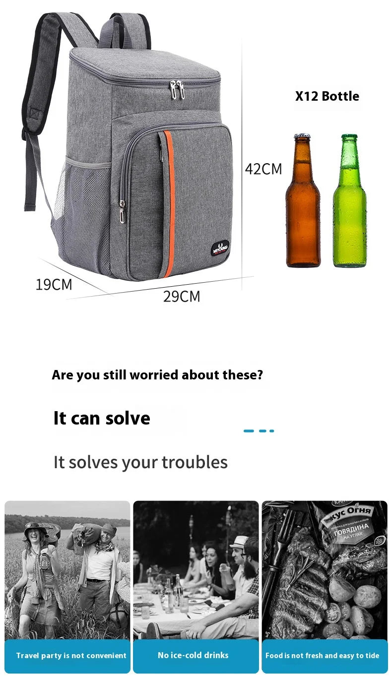Mochilas para hombre, Bolsa térmica portátil impermeable, refrigerador duradero impermeable, IceCase, Mochilas de Picnic para acampar, Icebox Mochilas Bolsa