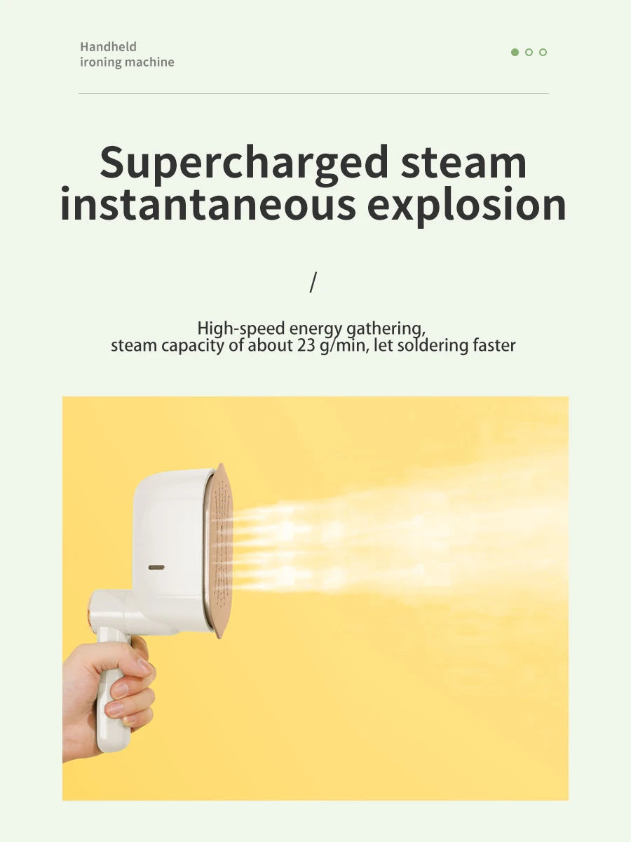 Plancha eléctrica de mano para colgar, máquina de planchar para el hogar, Mini plancha de vapor plegable de viaje, de doble uso húmedo y seco