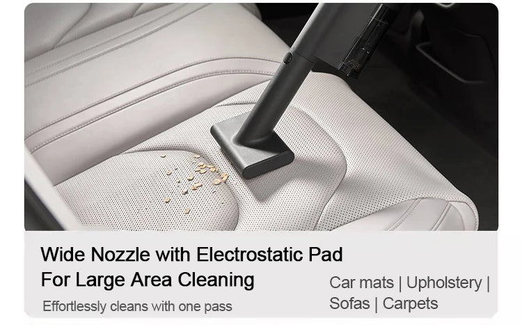 Aspiradora para coche MIJIA, succión de 21 kPa, carga rápida tipo C, recipiente para polvo de 150 ml, para aspiradoras inalámbricas domésticas, batería de 2400 mAh