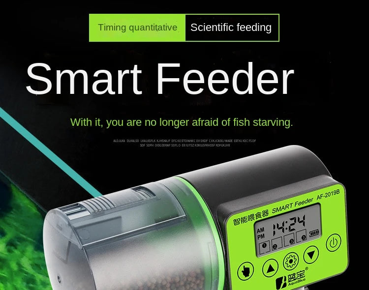 Alimentador automático de pecera, alimentador de sincronización inteligente, alimentador de peces dorados, aparato de alimentación de acuario de peces de gran capacidad