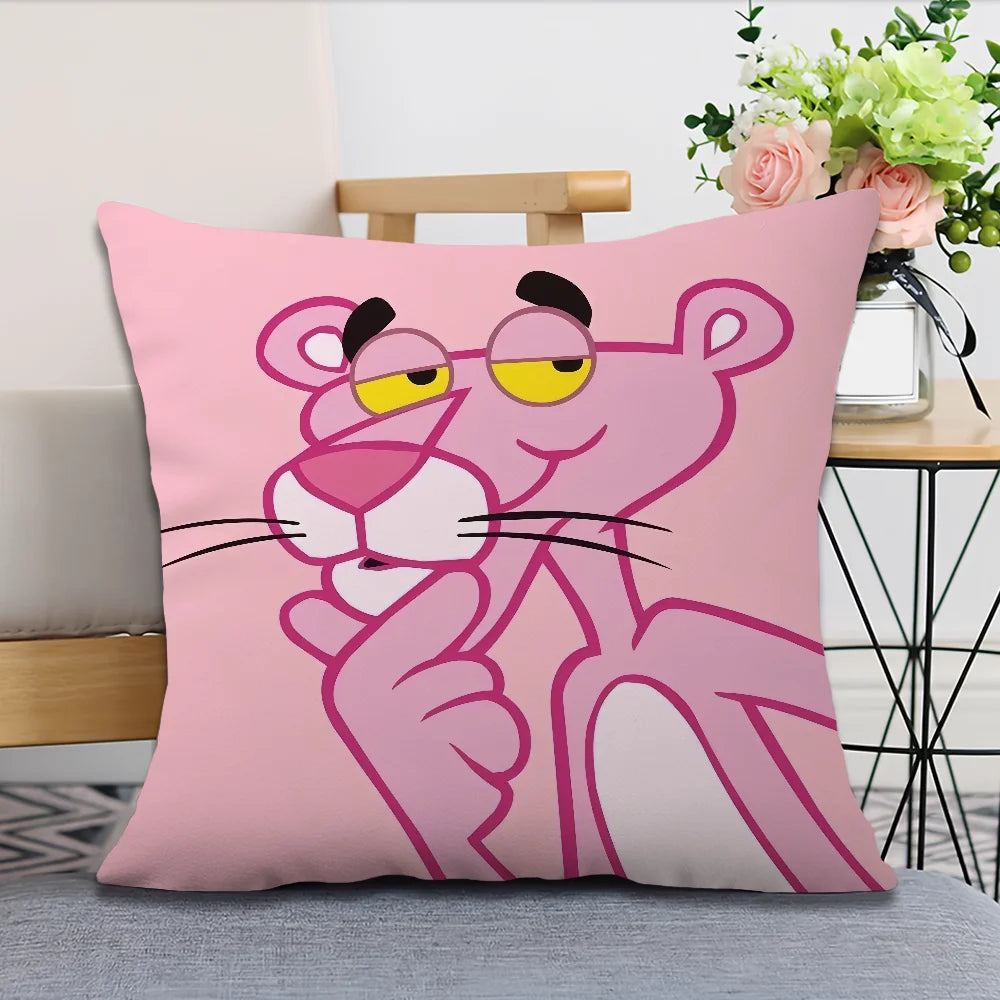 Funda de cojín P-PINK, funda de almohada suave y cómoda para sofá, sala de estar, pantalones de dibujos animados, fundas protectoras para decoración del hogar y la Oficina