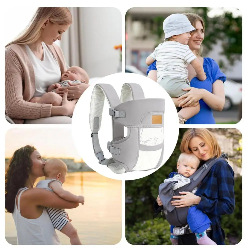 Soporte para bebé, portabebés ligero, ergonómico, transpirable, bolsa con eslinga Horizontal, soporte para la cabeza ajustable para paseos en la naturaleza