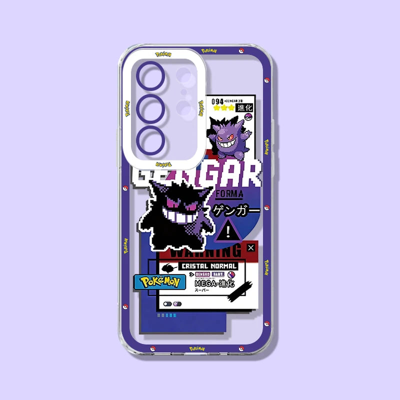 P-Pokemon Pikachu Eevee Pokedex - Funda para teléfono Samsung Galaxy S26 Ultra S25 Edge S23 S22 S24 S21 FE Plus A57 A37 A07 A17 5G