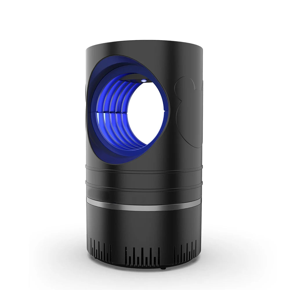 1 unidad de matamoscas eléctrico, trampa de luz LED, lámpara de Control de plagas pequeñas con fuente de alimentación USB y adaptador