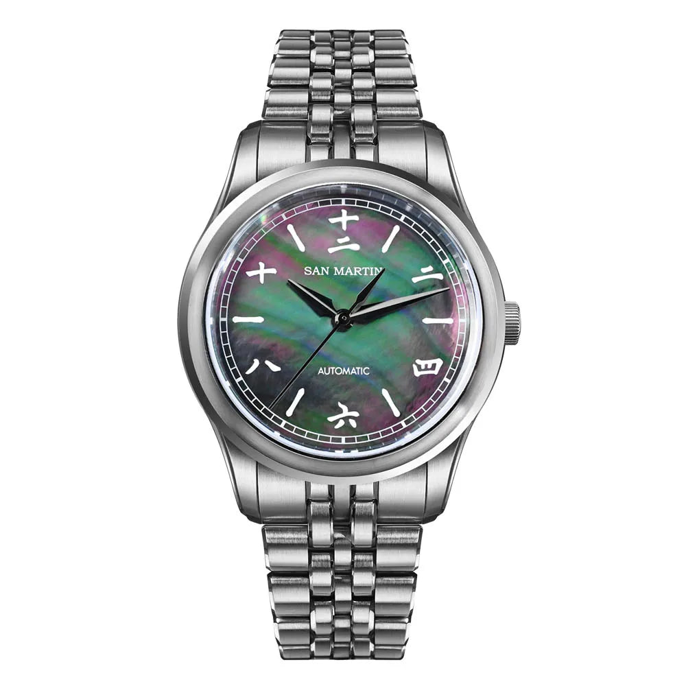 San Martin nuevo reloj Gada de 39mm estilo chino diseño Original Sunburst JianZhan Miyota 90S5 vestido de hombre mecánico automático SN0144