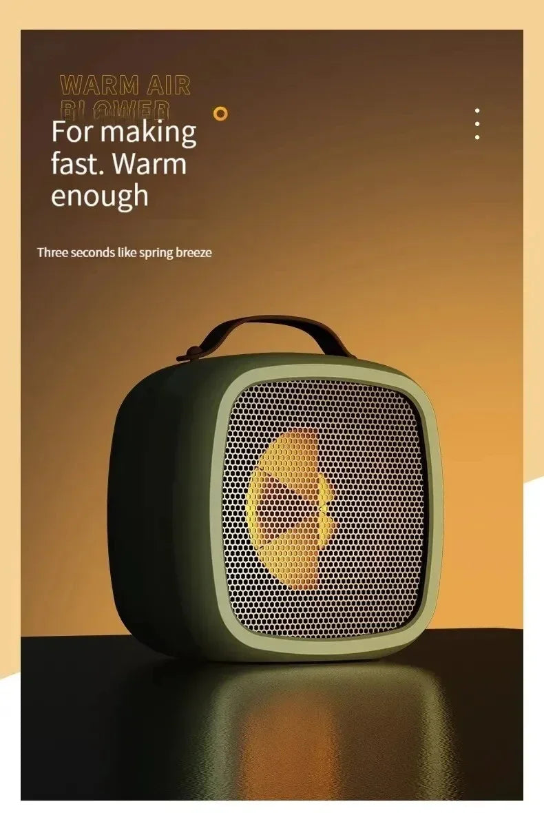 Calentador Portátil de 500W para Espacios Pequeños, Calentamiento Rápido, Ligero, Calentador de Aire Caliente de Escritorio, Ventilador Calefactor para Interiores, Oficina, Hogar y Exteriores 2026